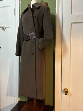 Armani Exchange Vintage Wool Cashmere Medium Olive Coat